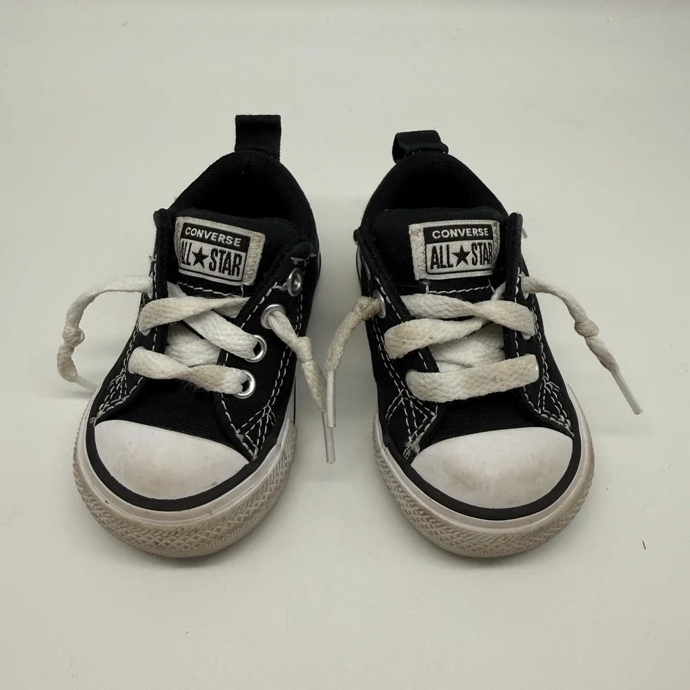 Converse Chuck Taylor‎ All Star Infant Size 3 Black Low Top Sneakers A01699F